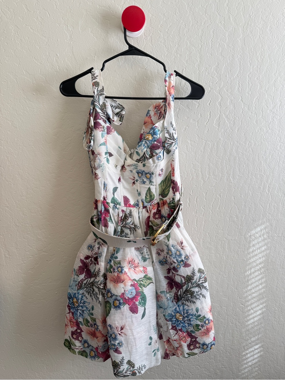 Zimmermann matchmaker floral mini dress with Belt